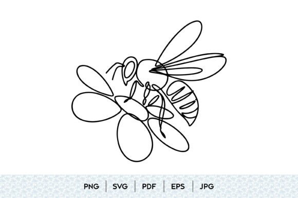 Bee Line Art SVG: Modern Minimalist Design