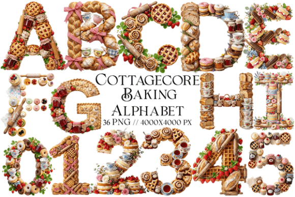 Cottagecore Baking Alphabet: A Cozy Design Guide