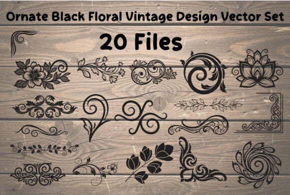 Elegant Floral Scrollwork Vector Pack