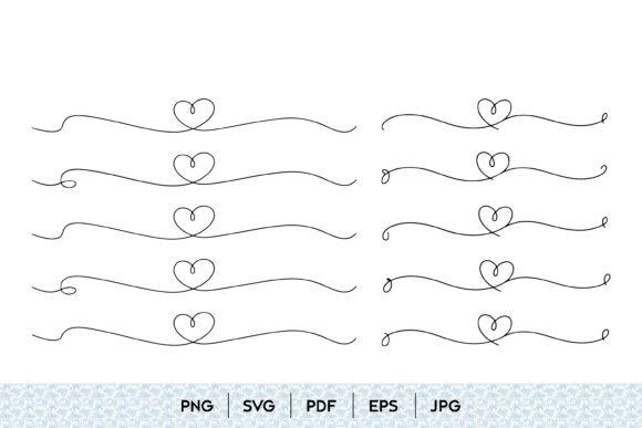 Enhancing Visual Storytelling with the Heart Divider Continuous Line Art Set
