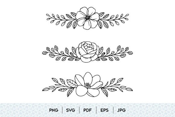 Enhancing Your Designs with Floral Divider Line Art SVG