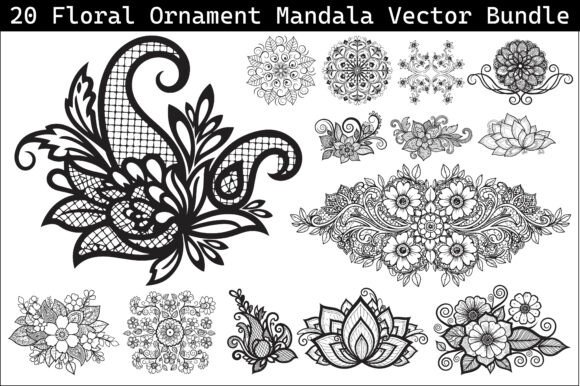 Floral Ornament Mandala Vector Bundle: Elevating Modern Creative Workflows