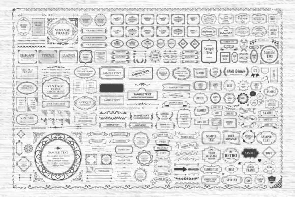 Hand Drawn Frames, Banners Ribbons SVG: The Ultimate Vector Set for Creative Projects