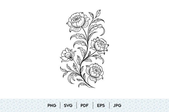 Mastering Design with the Vintage Floral Branch SVG Illustration