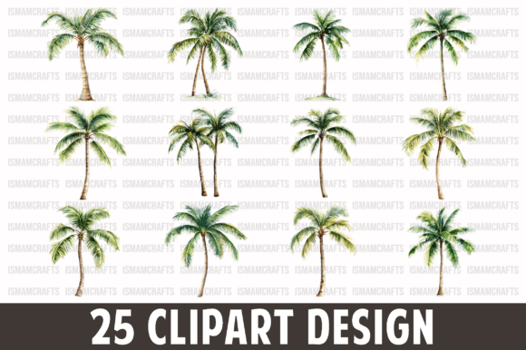 Maximizing Your Designs with the Palm Tree Watercolor Clipart Bundle PNG
