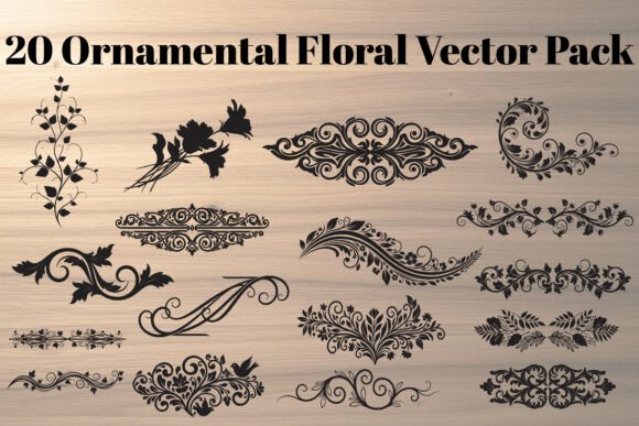Ornamental Floral Scrollwork Vector: Elevating Your Design Projects