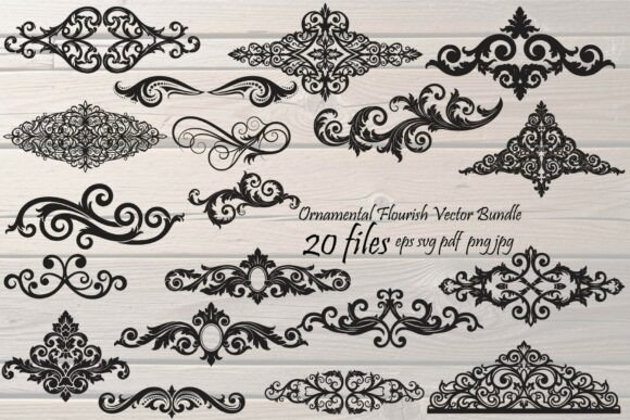 Ornamental Flourish Vector Bundle Evaluation