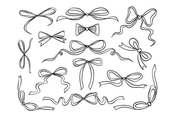 Ribbon Bow SVG Bundle Outline Line Art: A Designer's Essential