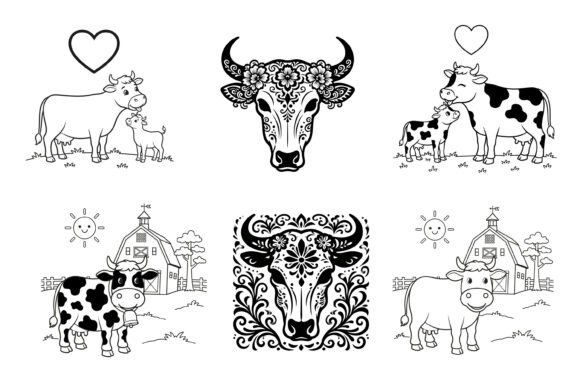 Say Moo to Creativity: The Ultimate Cute Cow Bull Coloring Pages Bundle