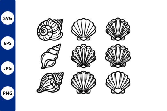 Seashell Grid Vector Icons: Strategic Visual Assets for Branding and Design