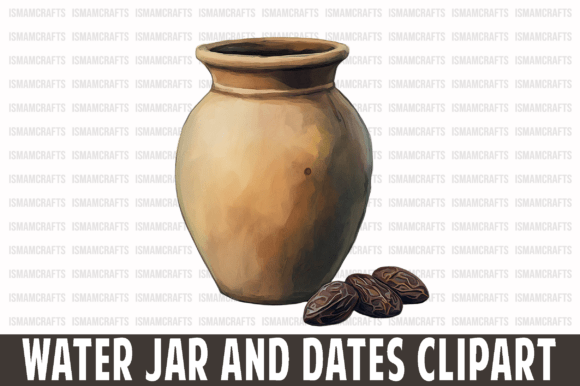 Unlocking Creativity with Water Jar and Dates Clipart PNG for Ramadan Projects