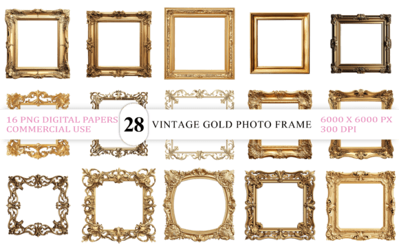 Unlocking Elegance: The Power of Vintage Gold Photo Frame PNG Assets