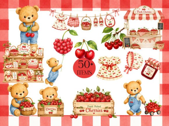 Watercolor Cherry on Top Clipart Guide