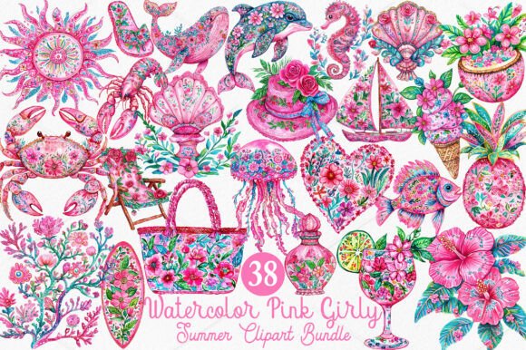 Watercolor Pink Girly Summer Clipart: A Guide to Choosing and Using High-Quality Digital Assets