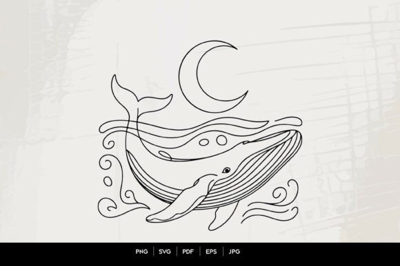 Whale Line Art SVG: The Intersection of Minimalist Design and Marine Aesthetics